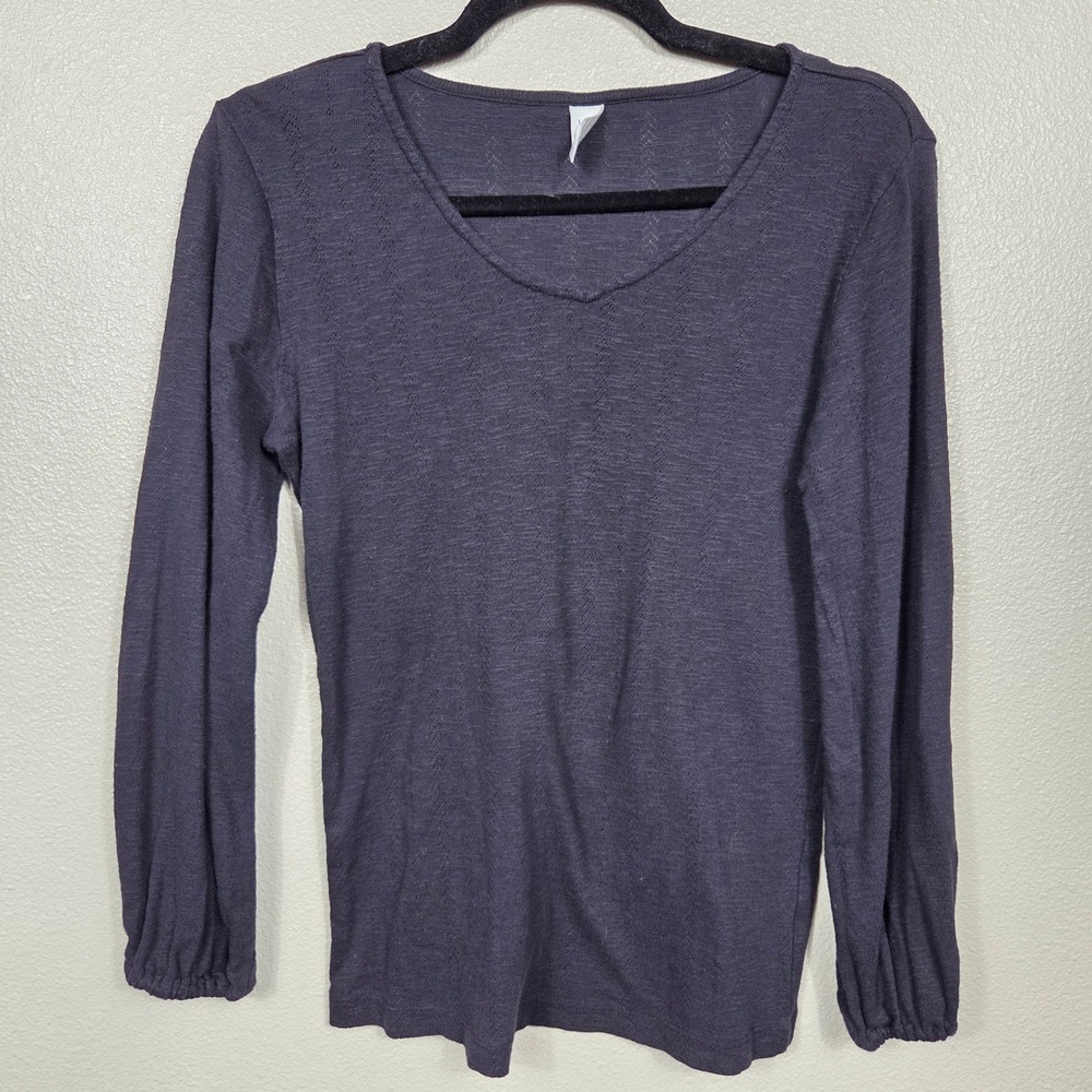 Kate Quinn Organic Cotton Pointelle Tops Bundle S M Gray Black Long Sleeve - Picture 5 of 8